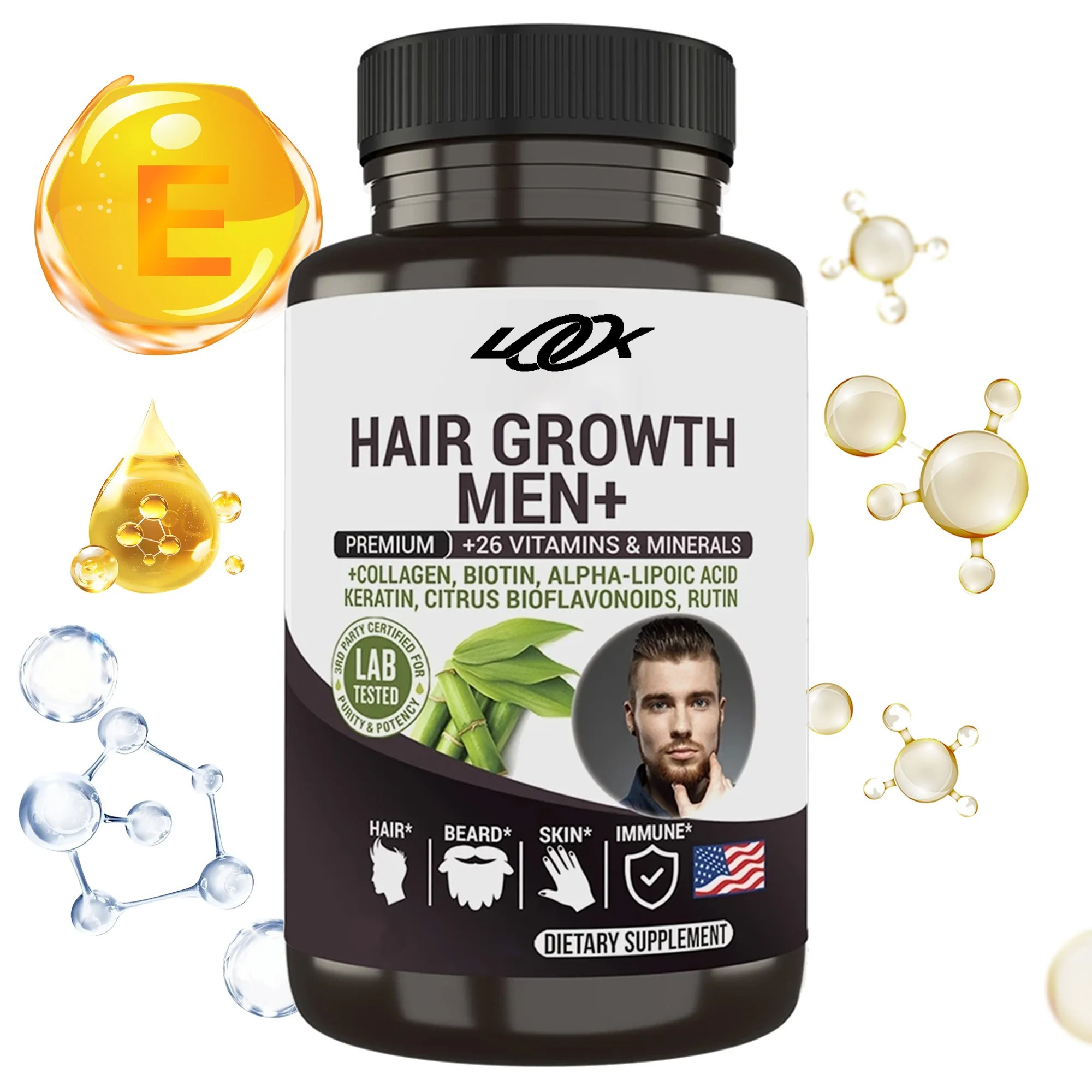 Biotin Hair Growth - Hair Growth Men Supplement - Promotes