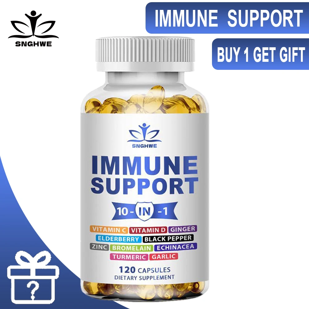 Zinc Supplement 50Mg - 10-in-1 Immune Support Supplement, with Echinacea,Vitamin