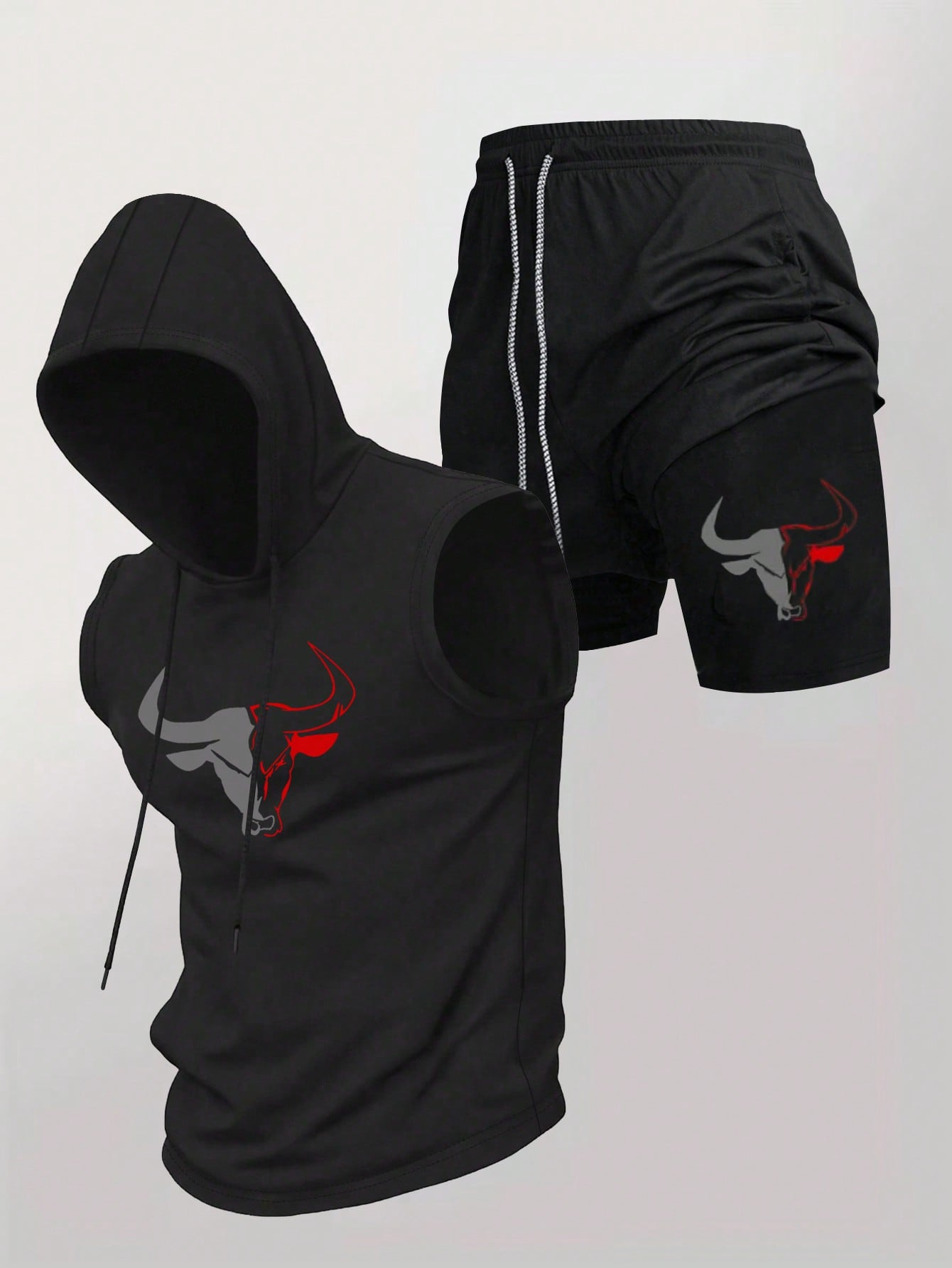 Fitness & Nutrition Lab Zapopan - Men's 2 Piece Black Sleeveless Hooded