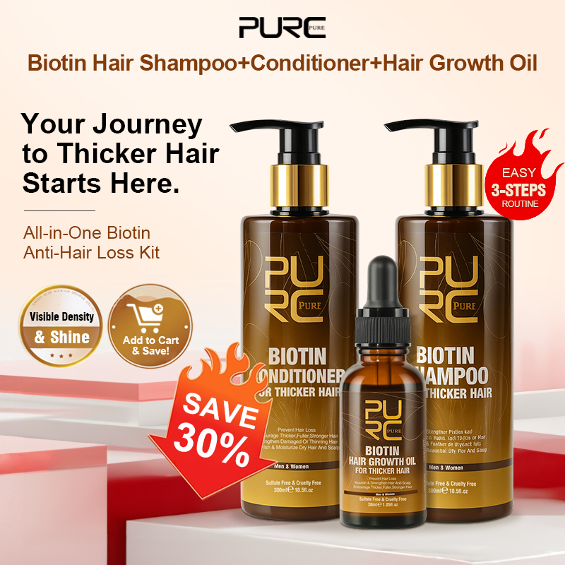 Biotin Hair Growth - PURC Biotin Hair Growth Oil Shampoo