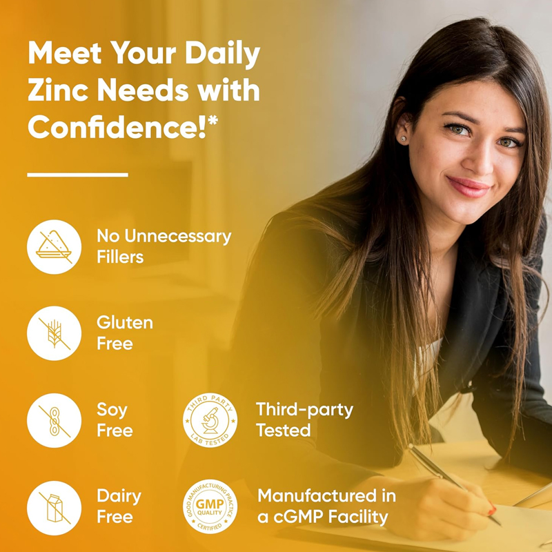 Premium  Pure Zinc Capsules 50 - مراجعة Zinc Supplement 50Mg وسعره