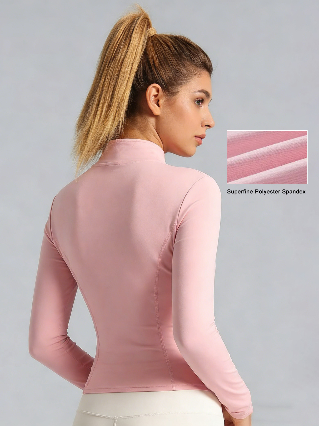 New Women Light pink Yoga Coat - مراجعة Fitness & Nutrition Lab Zapopan وسعره