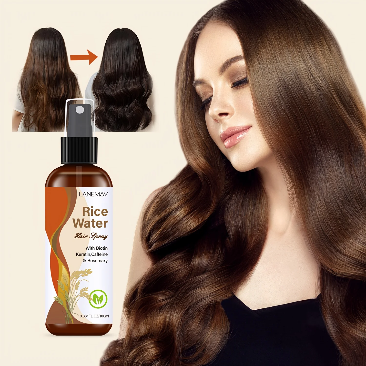 Rice Water Hair Spray - with B - مراجعة Biotin Hair Growth وسعره