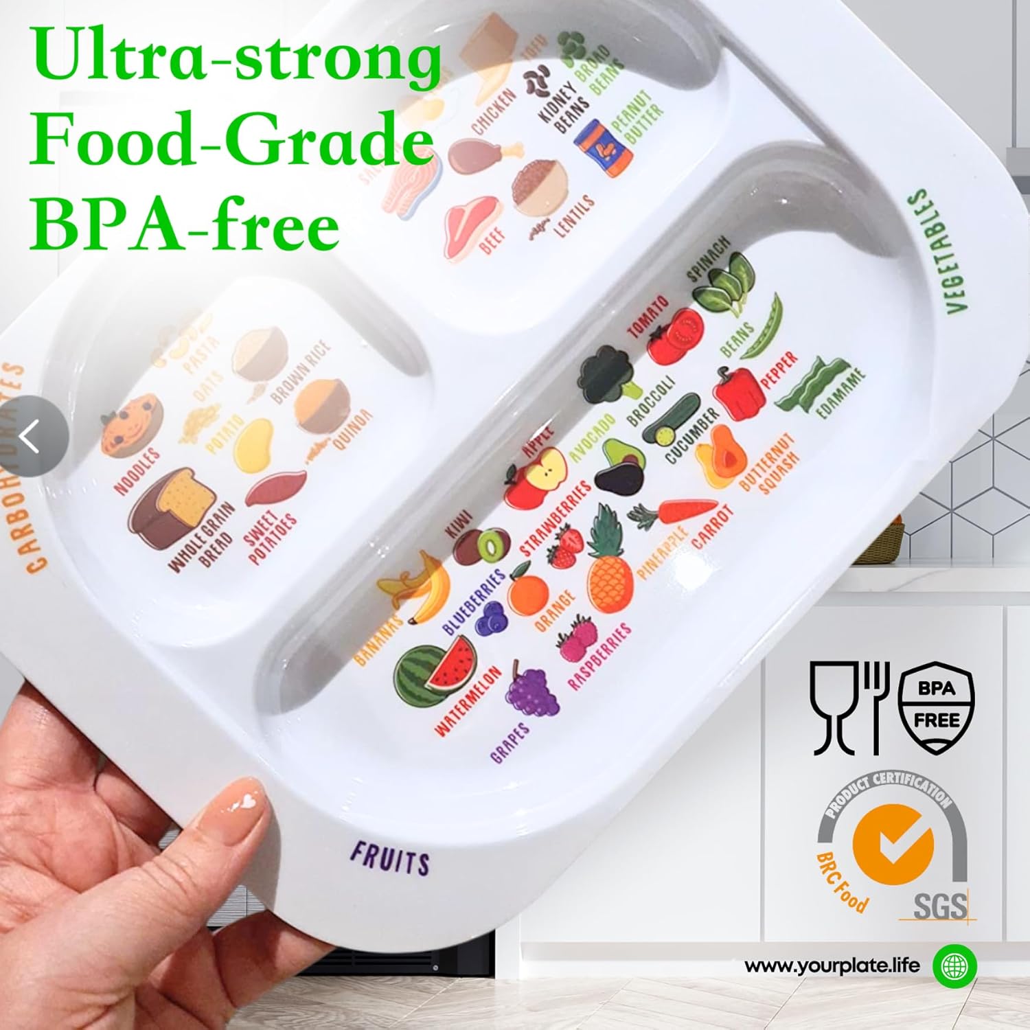 Divided Portion Plate for Kids - مراجعة Nutrition & Fitness Coaching Fulham وسعره