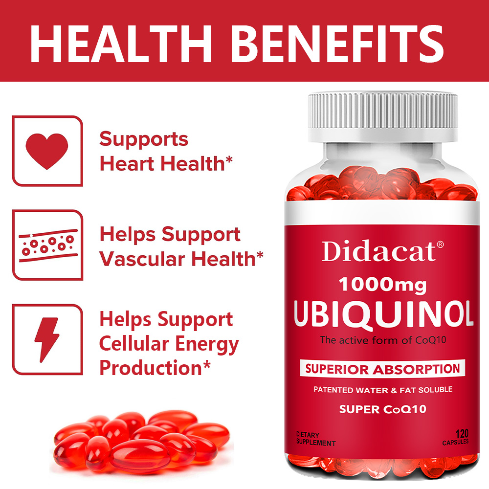 Ubiquinol CoQ10 1000mg Softgel - مراجعة Coq10 Ubiquinol Softgel وسعره
