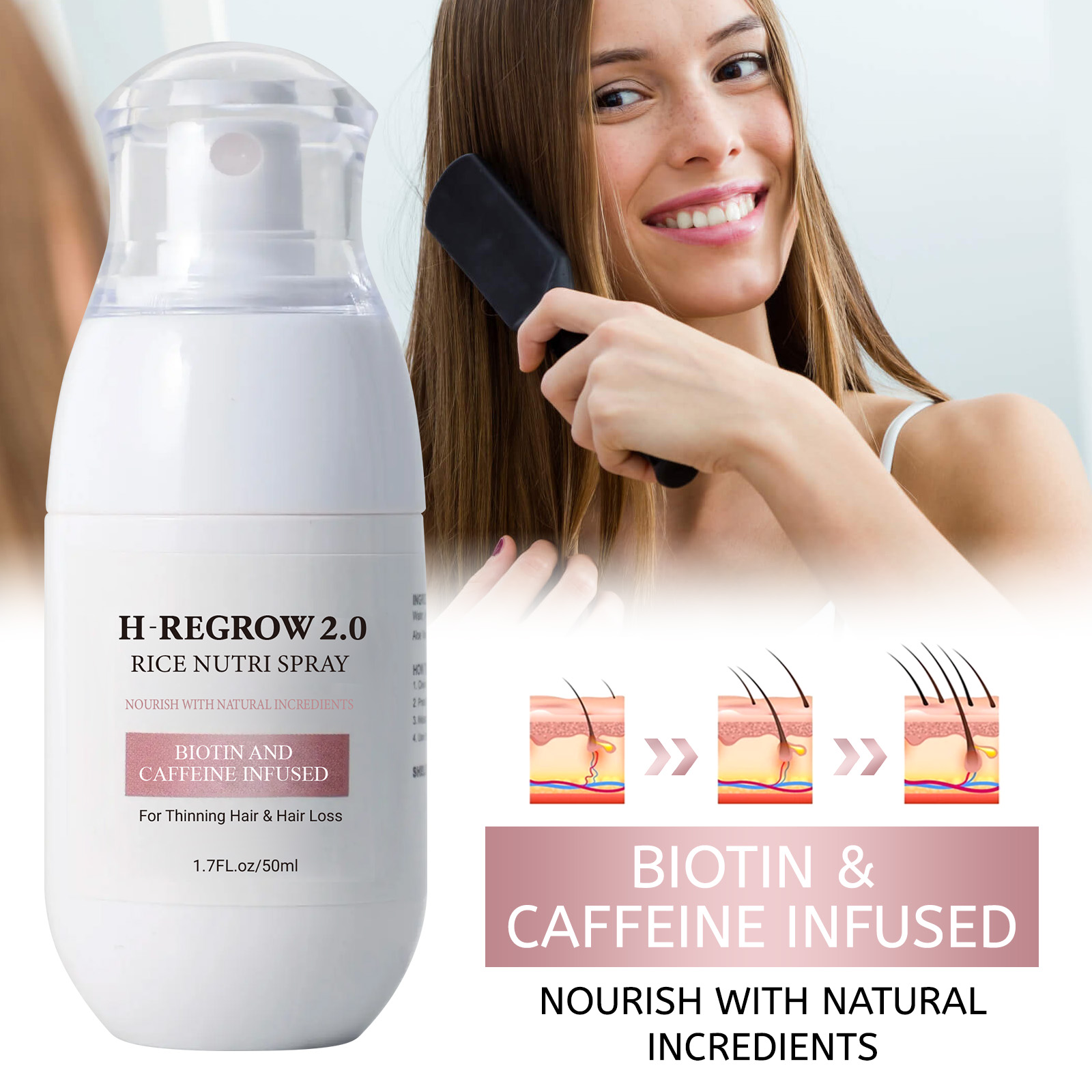 Hair Growth Activator Spray 50 - مراجعة Biotin Hair Growth وسعره