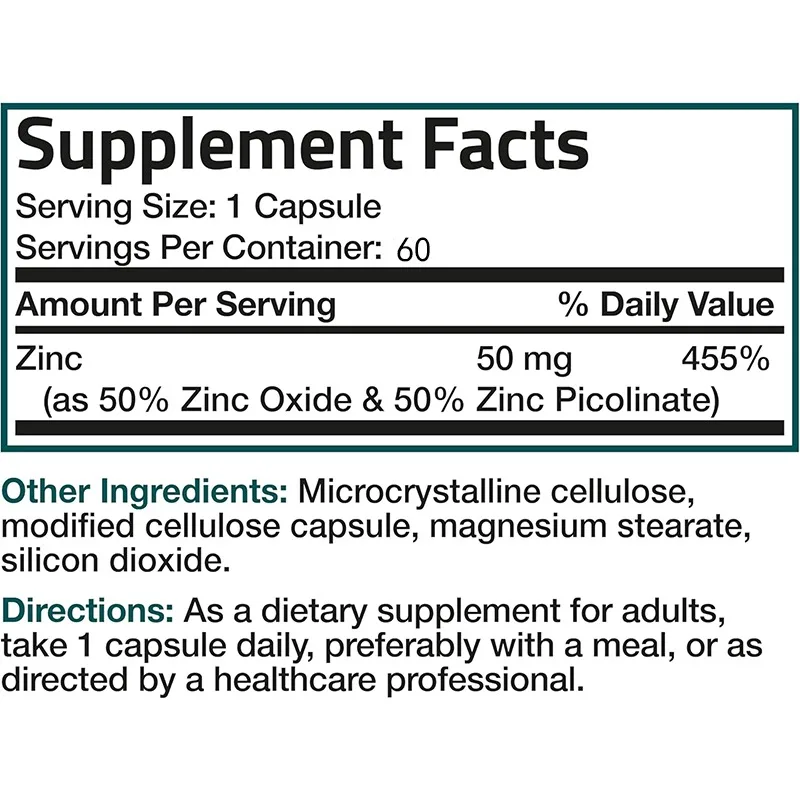 Zinc 50mg Complex High-perform - مراجعة Zinc Supplement 50Mg وسعره